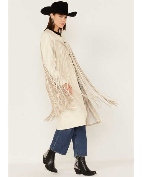 Double D Ranch Women's Pettycoat Fringe Duster, Off White, hi-res