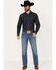Image #1 - Wrangler Retro Men's Big Sky Medium Wash Slim Bootcut Stretch Jeans, Dark Wash, hi-res