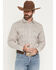 Image #1 - Gibson Trading Co Men's Mind Trap Paisley Print Long Sleeve Snap Western Shirt - Big, Ivory, hi-res