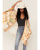 Image #1 - Flying Tomato Women's Patchwork Flowy Kimono, Orange, hi-res