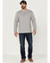 Image #2 - Brothers and Sons Men's Solid Heather Slub Long Sleeve Henley Shirt, Light Grey, hi-res