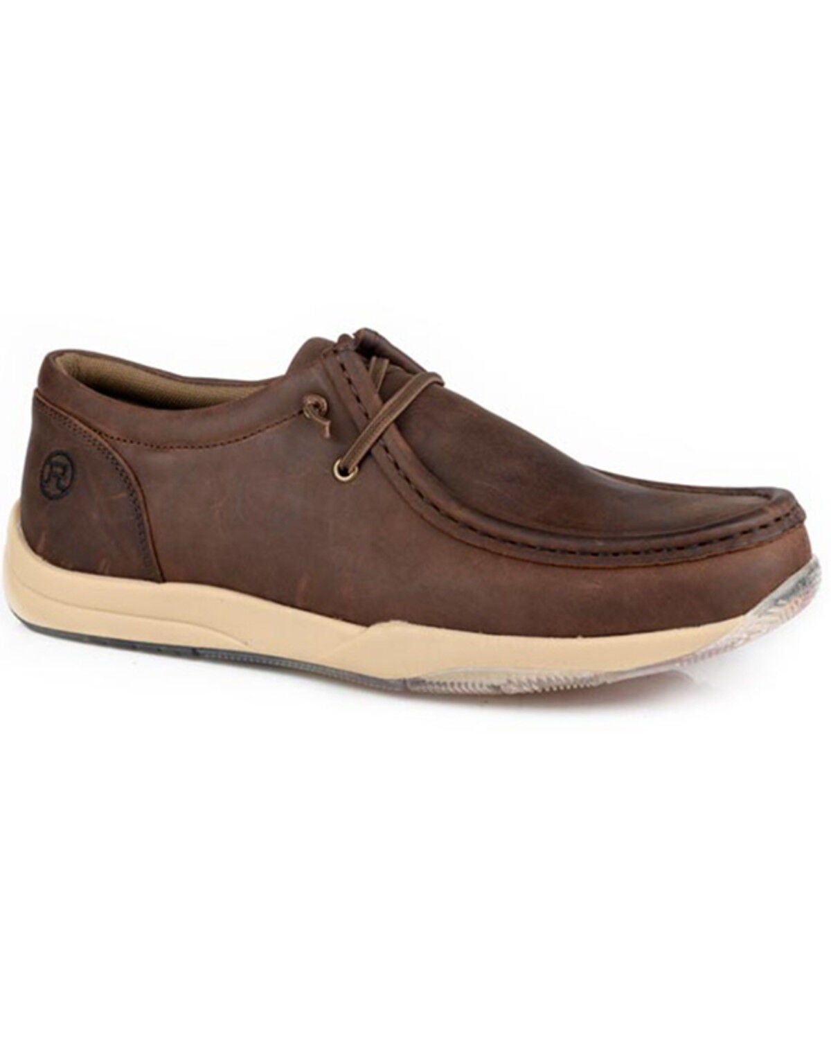 Roper Men's Clearcut Low Casual Shoes - Moc Toe, Brown, hi-res
