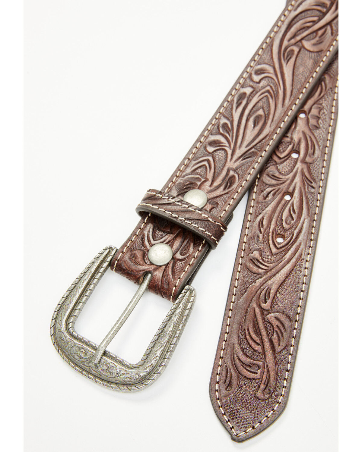 Image #2 - RANK 45® Men's Seed Bead Leather Belt, Multi, hi-res