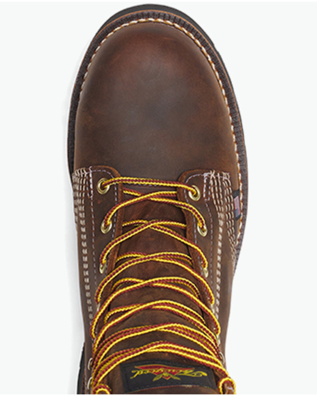 Image #4 - Thorogood Men's 8" American Heritage Lace-Up Work Boots - Steel Toe, Brown, hi-res