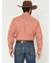 Image #4 - Cinch Men's Geo Print Long Sleeve Button-Down Stretch Western Shirt, Red, hi-res