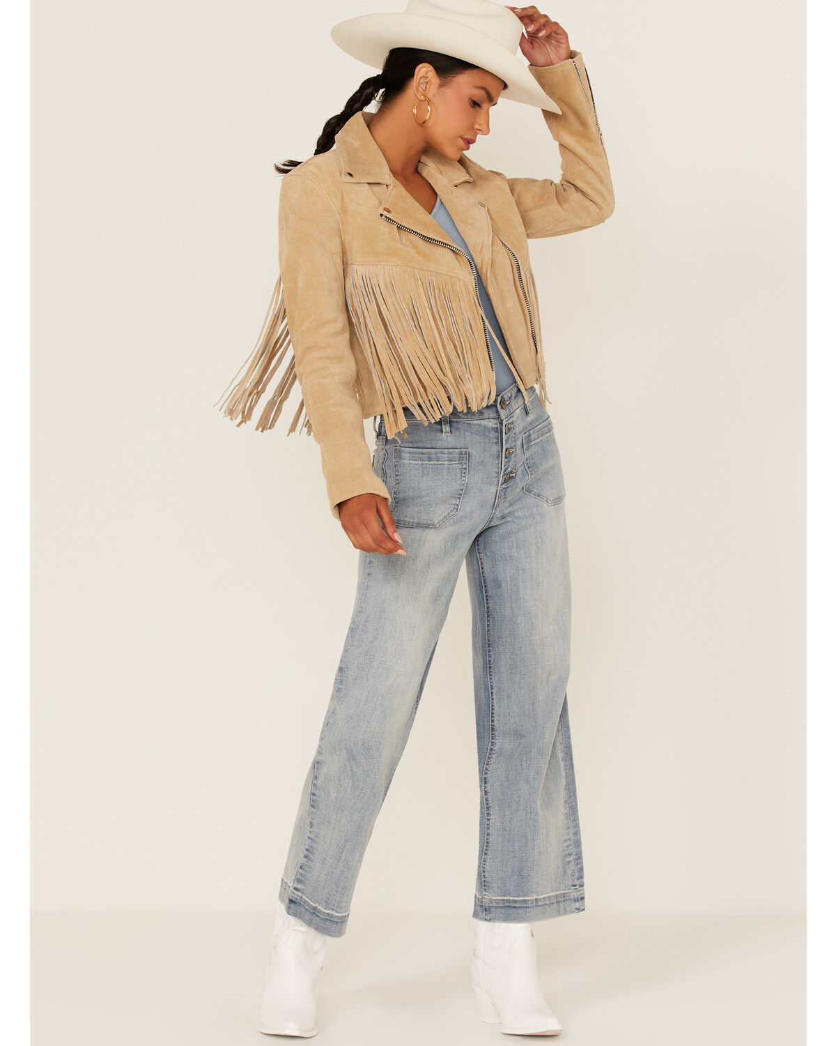 Image #3 - Understated Leather Women's Fearless Fringe Suede Jacket, , hi-res