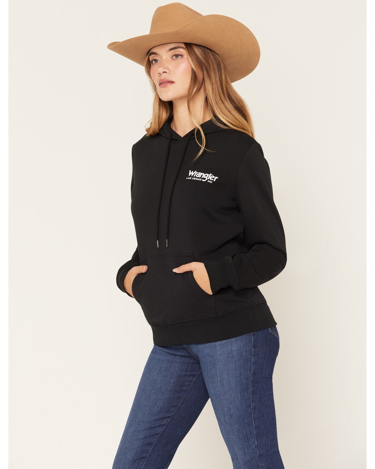 Image #3 - Wrangler Retro Women's Vegas NFR Hooded Sweatshirt, Black, hi-res