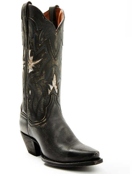 Dan Post Women's Strut Inlay Western Boots - Snip Toe, Black, hi-res