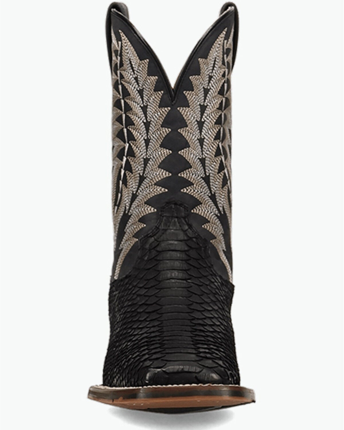 Image #4 - Dan Post Men's Exotic Python Midnight Reign Western Boots - Broad Square Toe, Black, hi-res