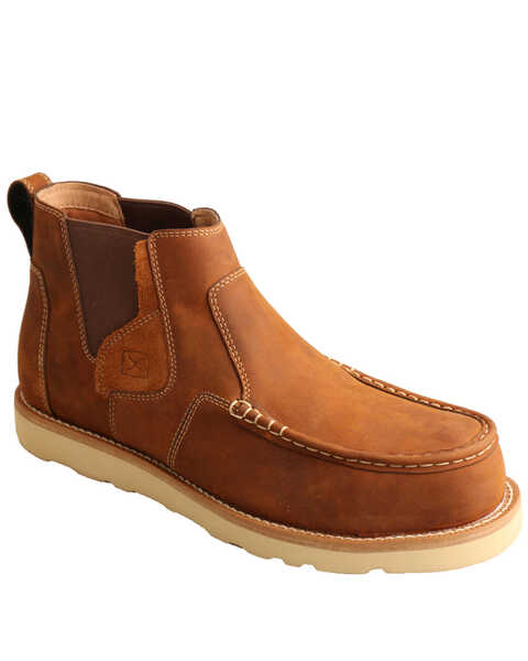 Image #1 - Twisted X Men's Chelsea Wedge Work Boots - Composite Toe, Brown, hi-res