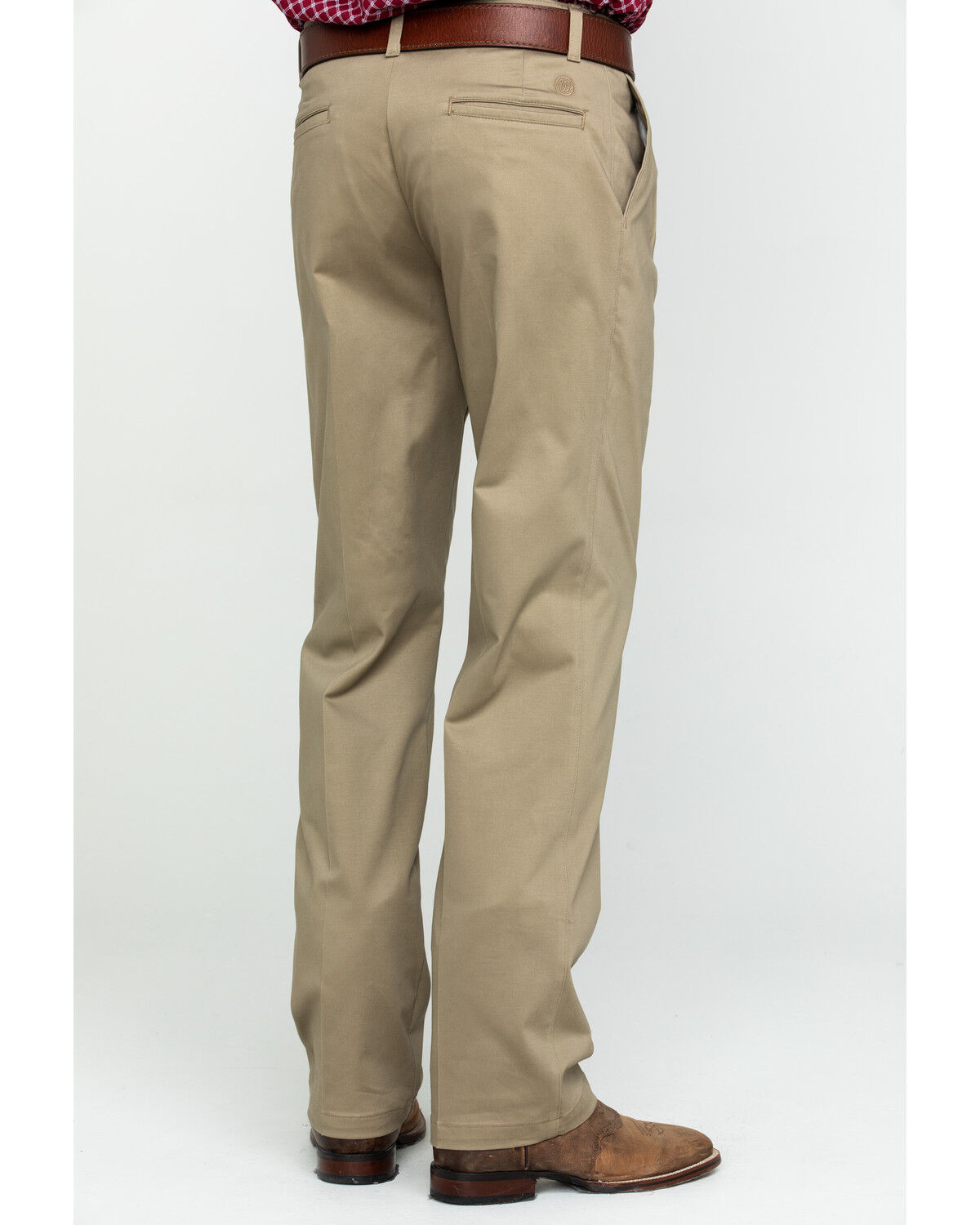 Image #3 - Wrangler Men's Khaki Casual Pleated Front Western Pants, Beige/khaki, hi-res