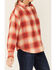 Image #2 - Levi's Women's Scarlet Flame Plaid Print Long Sleeve Button Down Western Flannel Shirt , Red, hi-res