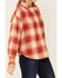 Image #2 - Levi's Women's Scarlet Flame Plaid Print Long Sleeve Button Down Western Flannel Shirt, Red, hi-res