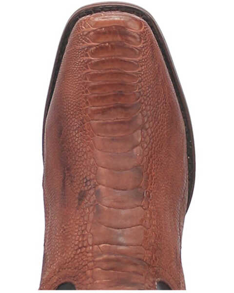 Image #6 - Dan Post Men's Sprinter Ostrich Leg Exotic Western Boots - Square Toe , Chocolate, hi-res
