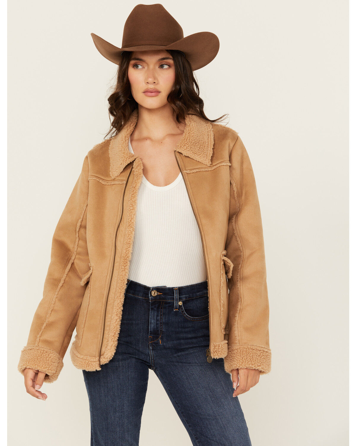Image #1 - Outback Trading Co Women's Kimberly Sherling Jacket, Beige, hi-res