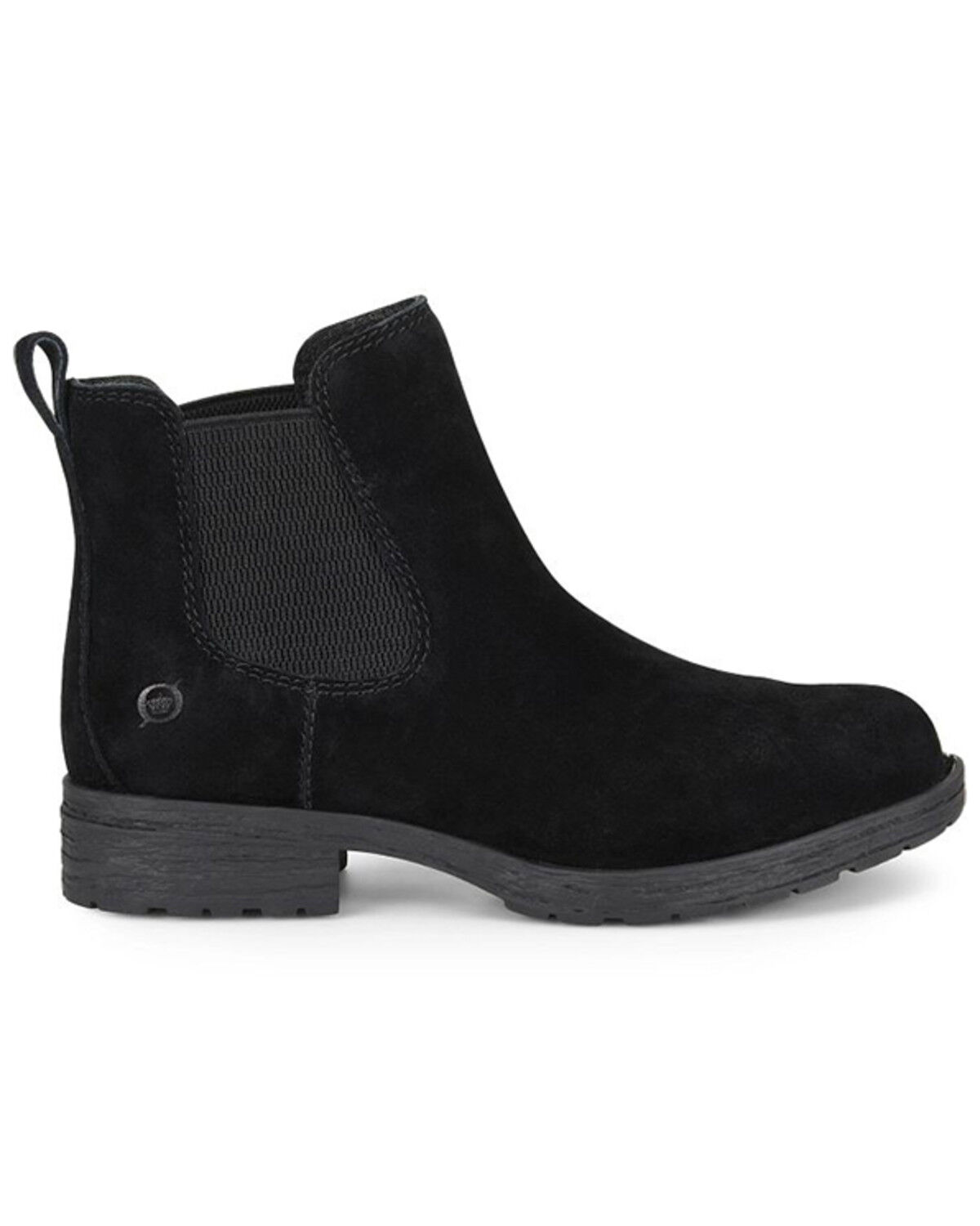 Image #2 - Born Women's Cove Suede Waterproof Chelsea Booties - Round Toe, Black, hi-res