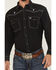 Image #3 - Cowboy Hardware Men's Boot Barn Exclusive Hecho En Mexico Long Sleeve Snap Stretch Western Shirt, Black, hi-res