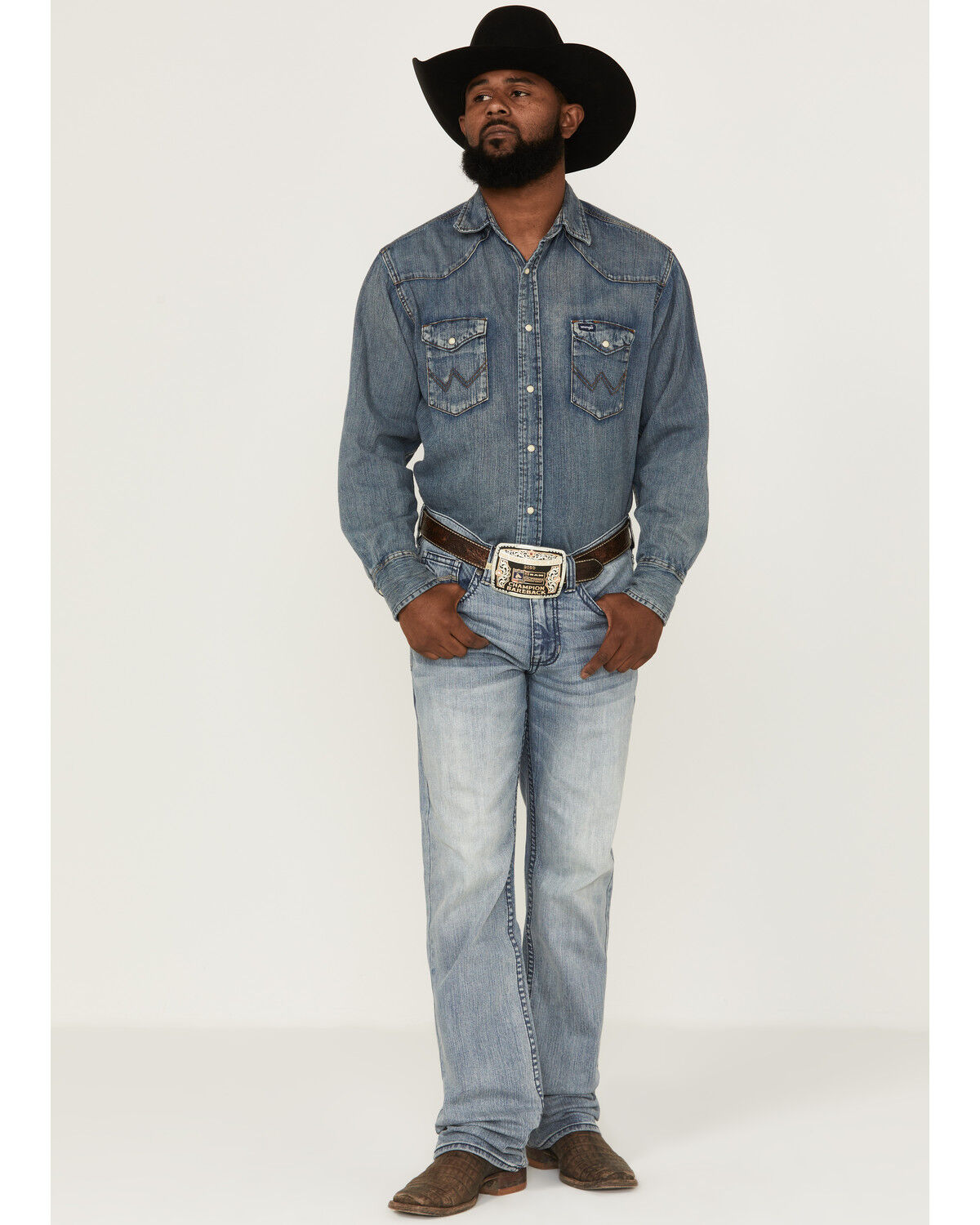 Image #1 - Cody James Men's Nashville Stretch Stackable Straight Jeans, Light Medium Wash, hi-res