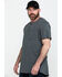 Image #3 - Hawx Men's Pocket Henley Short Sleeve Work T-Shirt , Charcoal, hi-res