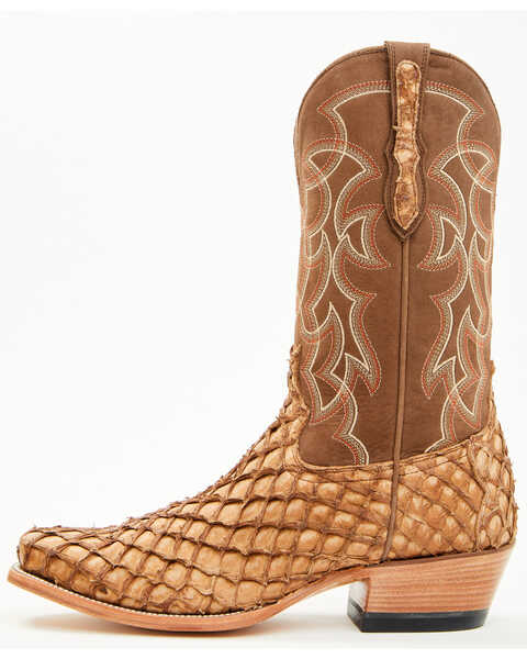 Image #3 - Cody James Men's Exotic Pirarucu Western Boots - Square Toe , Brown, hi-res