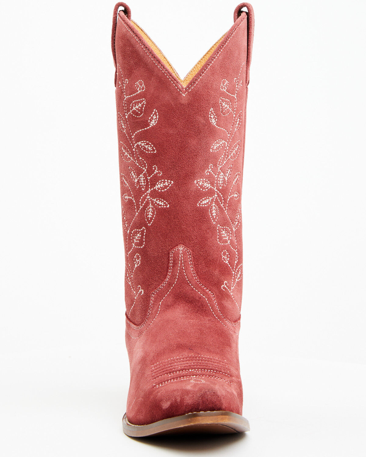 Image #4 - Shyanne Women's Bambi Suede Western Boots - Snip Toe, Red, hi-res