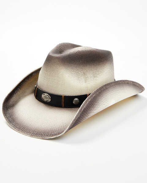 Cody James Tumbleweed Straw Cowboy Hat, Cream/black, hi-res