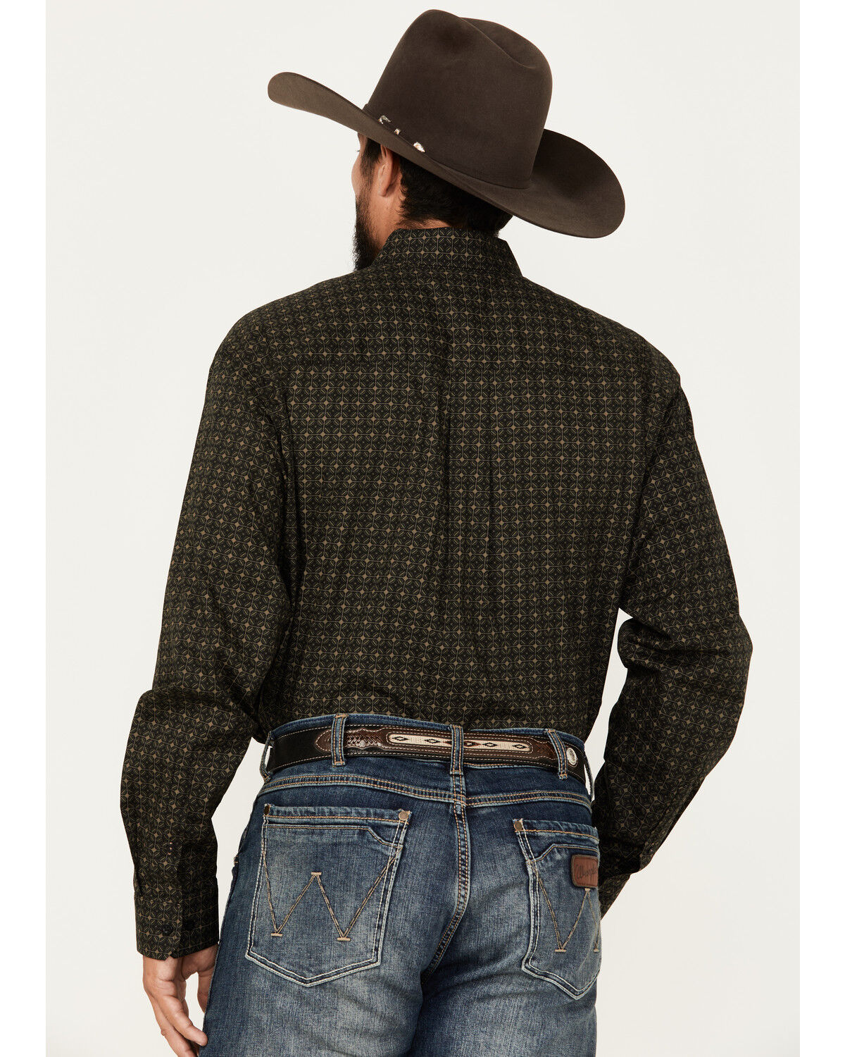 Image #4 - Cinch Men's Medallion Print Long Sleeve Button-Down Western Shirt, Black, hi-res