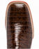 Ferrini Men's Chocolate Alligator Belly Print Western Boots - Broad Square Toe, , hi-res