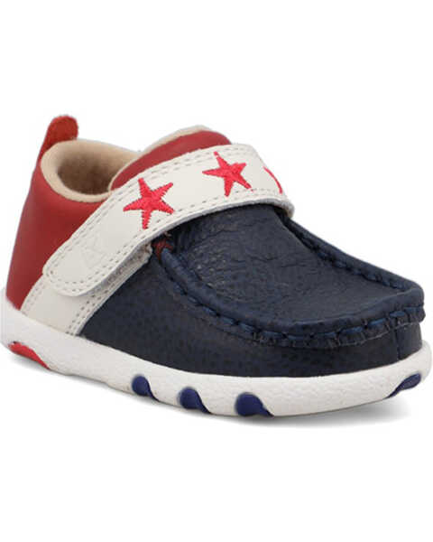 Twisted X Toddler Boys' Patriotic Driving Shoe - Moc Toe, Multi, hi-res