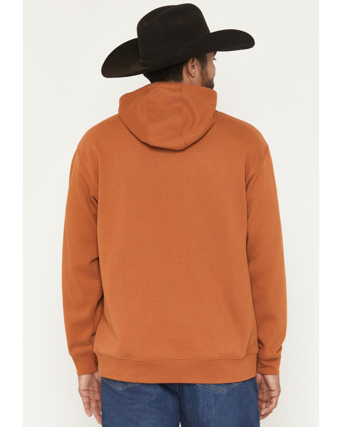 Image #4 - Ariat Men's Logo Graphic Hooded Sweatshirt - Tall, Rust Copper, hi-res