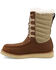 Image #3 - Twisted X Women's Oiled Saddle Lace-Up Shearling Lined Wedge Sole Boots - Moc Toe, Brown, hi-res