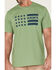 Image #3 - Hawx Men's Loden Logo Flag Graphic Work T-Shirt, Loden, hi-res