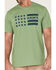 Image #3 - Hawx Men's Loden Logo Flag Graphic Work T-Shirt , Loden, hi-res