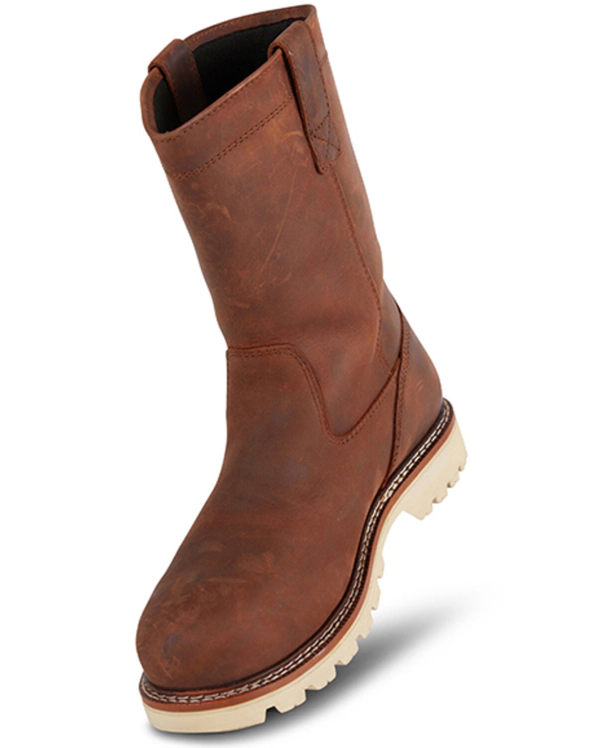 Image #3 - US Boot Men's 10" Condor Wellington Waterproof Work Boots - Composite Toe, Brown, hi-res