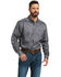 Image #1 - Ariat Men's Team Logo Twill Long Sleeve Button-Down Western Shirt - Tall , Dark Grey, hi-res