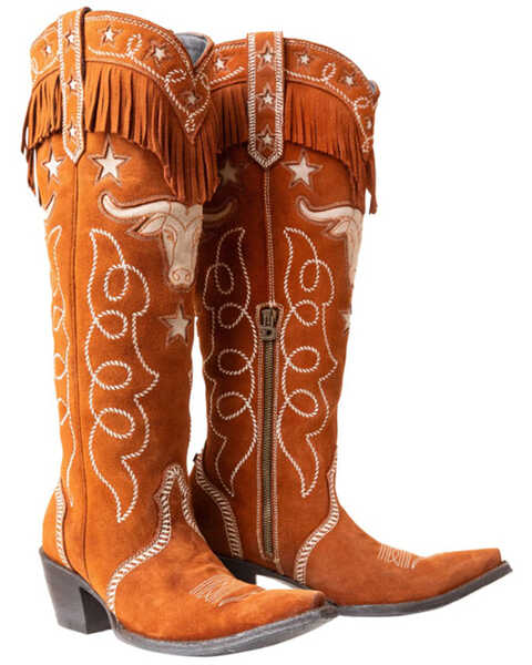 Old Gringo Women's Dobie Tall Western Boots - Snip Toe, Cognac, hi-res