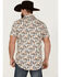 Image #4 - Rock & Roll Denim Men's Cactus Desert Print Short Sleeve Pearl Snap Stretch Western Shirt, Cream, hi-res