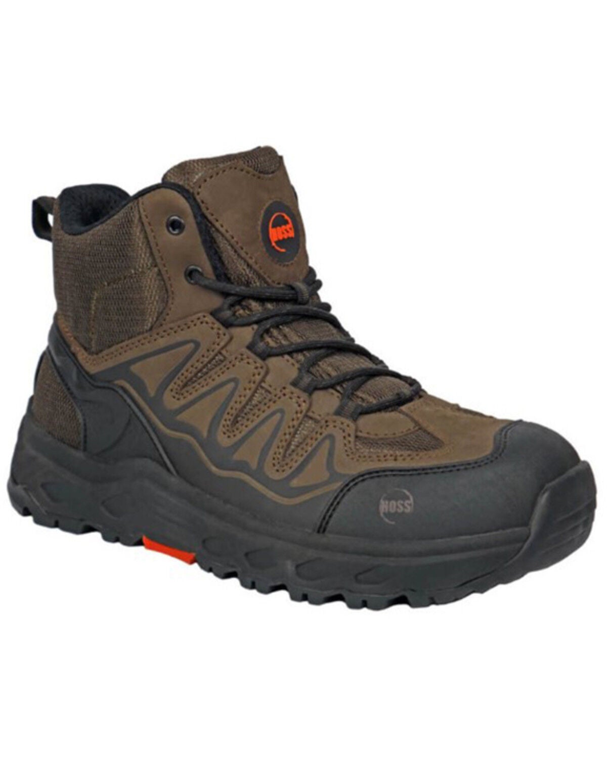 Image #1 - Hoss Men's Eric High Lace-Up Work Boots - Aluminum Toe, Brown, hi-res