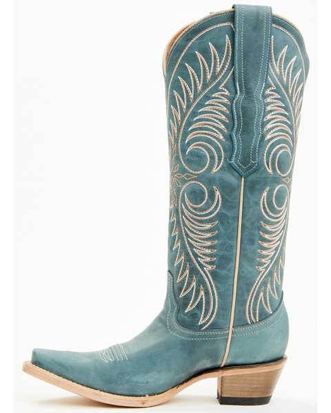 Image #3 - Corral Women's Tall Western Boots - Snip Toe , Blue, hi-res
