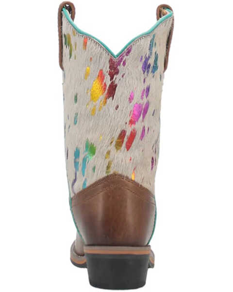 Image #4 - Dan Post Little Girls' Rumi Western Boots - Broad Square Toe, White, hi-res