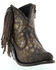 Image #1 - Liberty Black Women's Chloe Leopard Print Braided Fringe Western Booties - Pointed Toe, Tan, hi-res