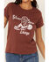 Image #2 - Bandit Brand Women's Rust Short Sleeve Silver Spur Lounge Graphic Tee, Rust Copper, hi-res