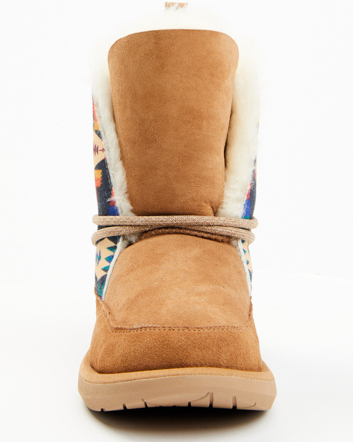 Image #4 - Pendleton Women's Tie-Back Casual Western Boots - Round Toe, Chestnut, hi-res