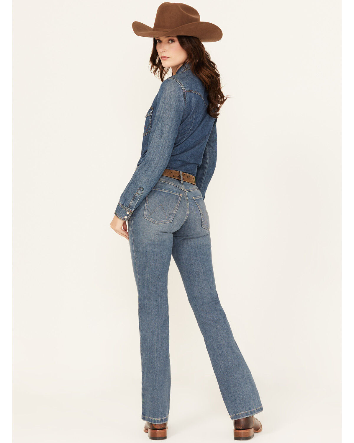 Image #3 - Wrangler Women's Ada Medium Wash High Rise Bootcut Stretch Denim Jeans, Medium Wash, hi-res