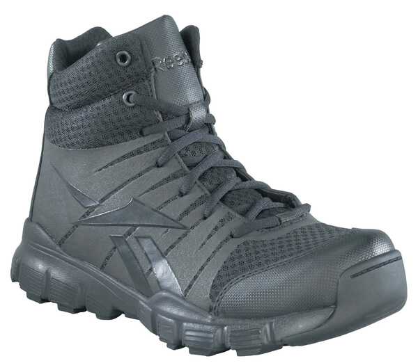 Image #1 - Reebok Men's Dauntless Tactical Side-Zip Work Boots, Black, hi-res