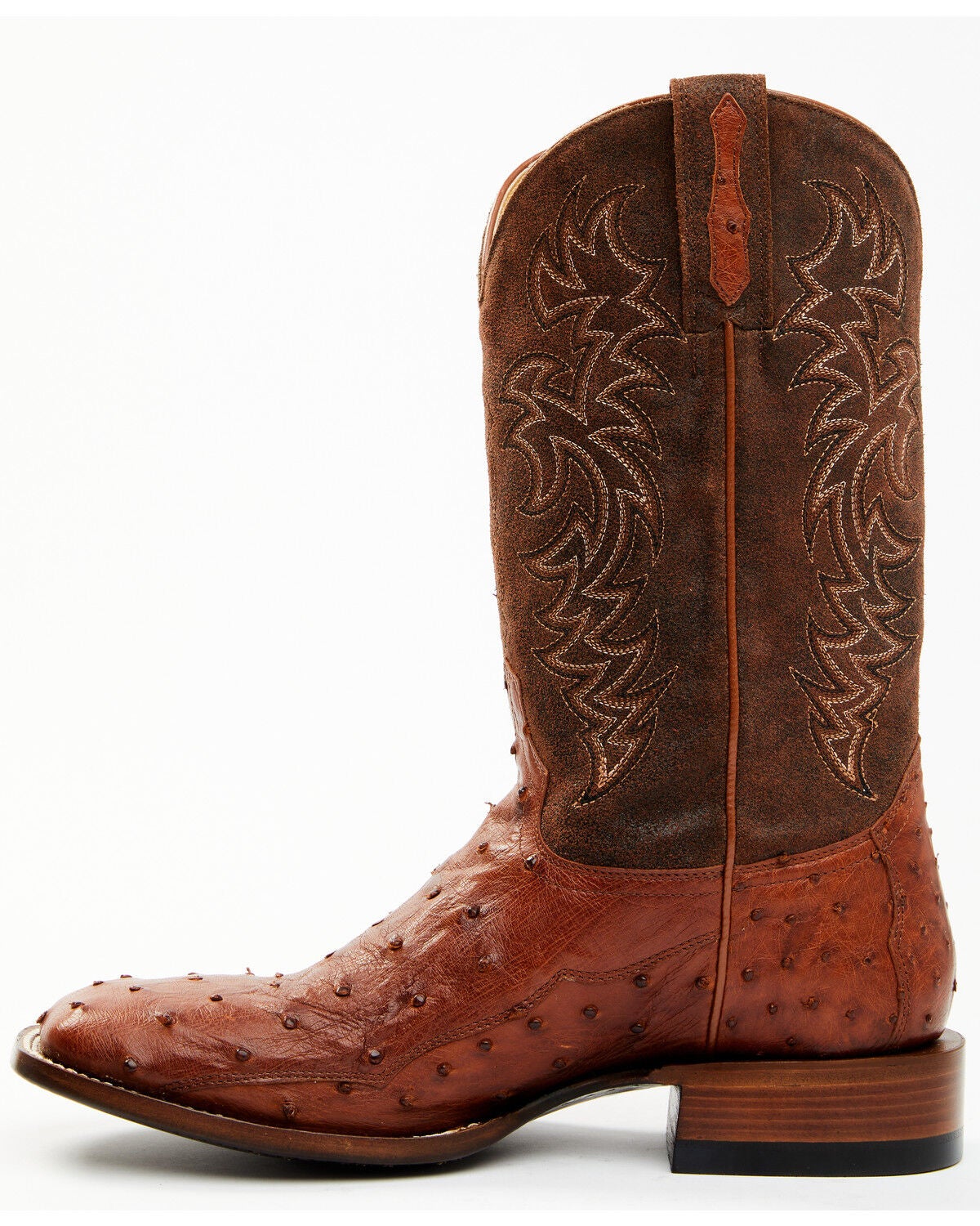 Image #3 - Cody James Men's Brandy Genuine Ostrich Exotic Western Boots - Broad Square Toe, , hi-res