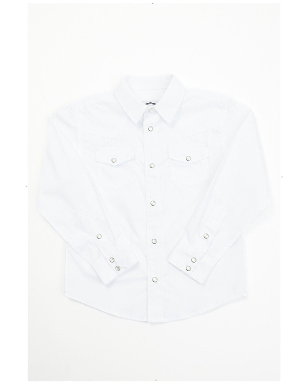 Gibson Trading Co Toddler Boys' Solid Long Sleeve Pearl Snap Western Shirt, White, hi-res