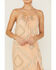 Image #2 - Wild Moss Women's Satin Printed Keyhole Slip Midi Dress, Orange, hi-res