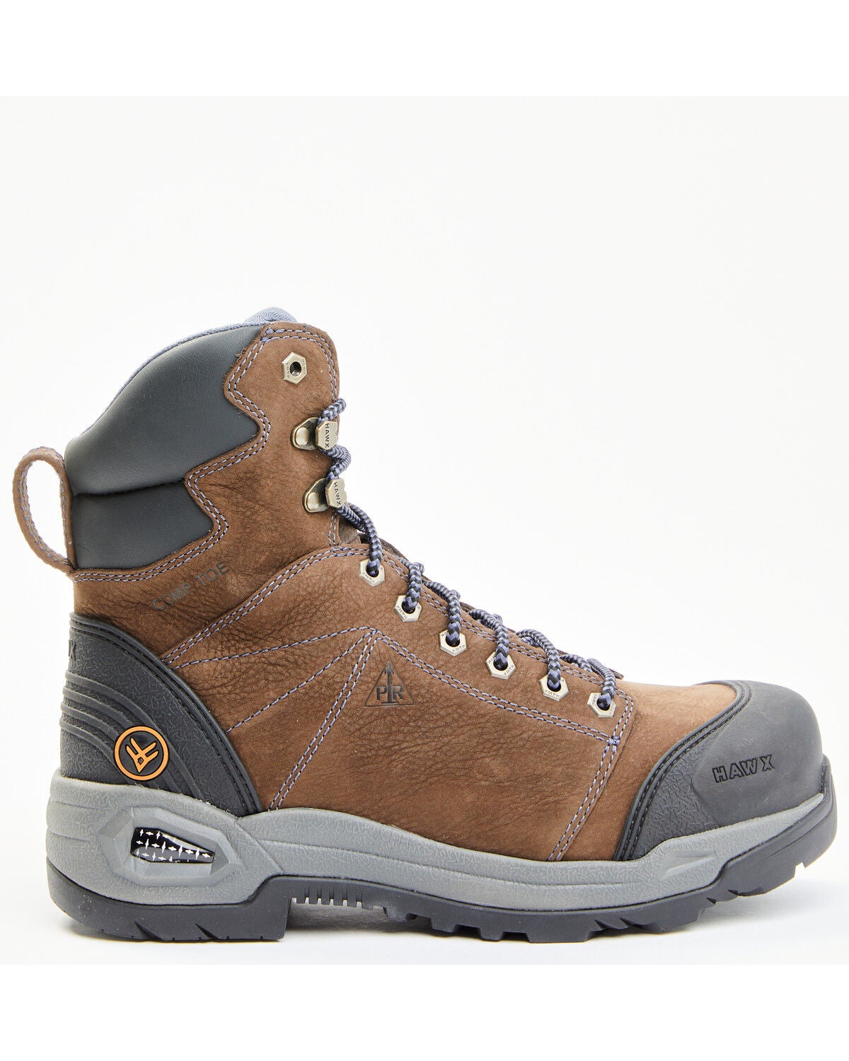 Image #2 - Hawx Men's 8" Lace-To-Toe Tyche Deep Seated Work Boots - Composite Toe, Chocolate, hi-res