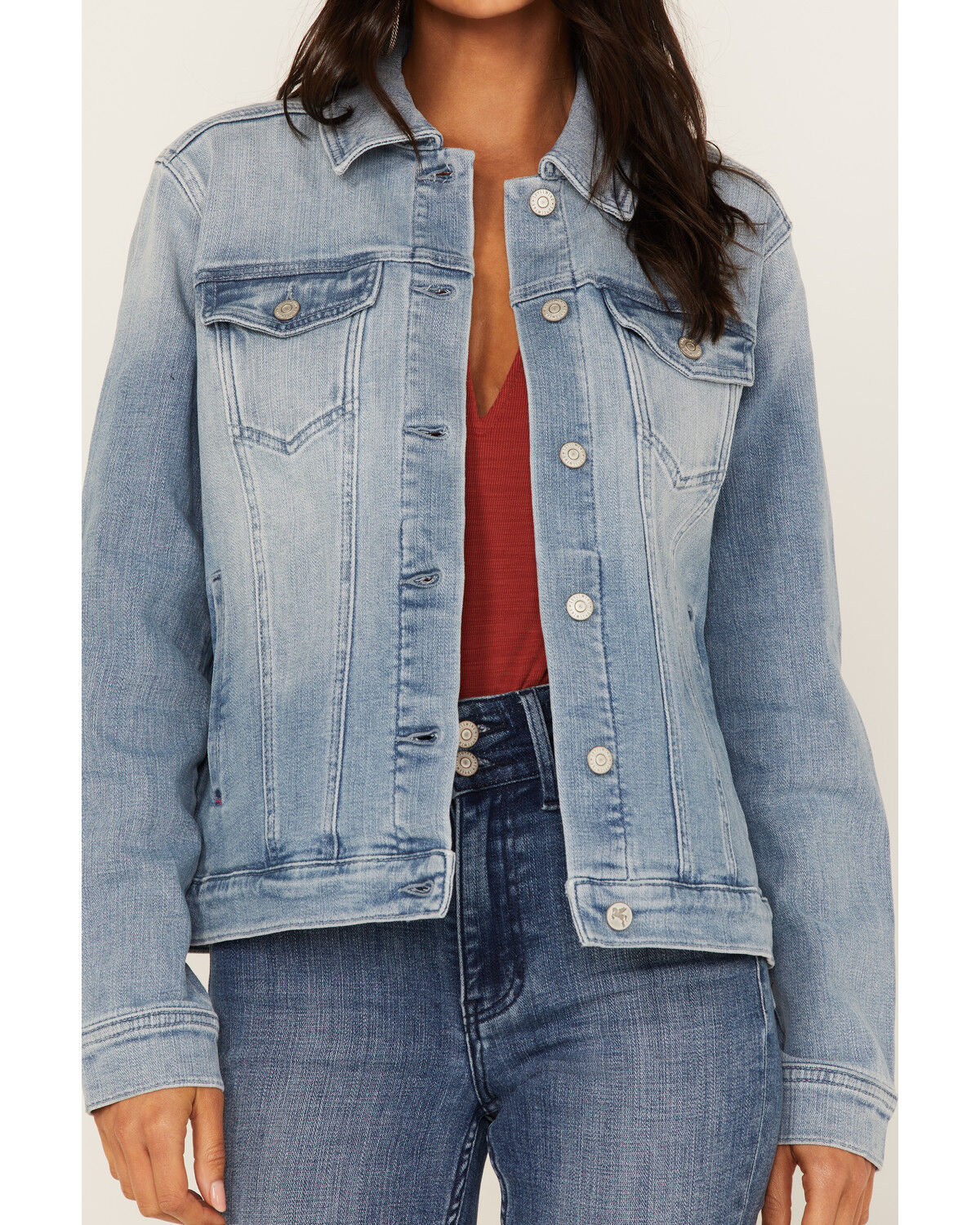 Image #2 - Idyllwind Women's Light Wash Wild Spirit Embroidered Denim Jacket, Medium Wash, hi-res